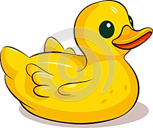 Yellow Rubber Duck Vector Illustration