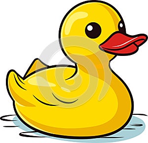 Yellow Rubber Duck Vector Illustration