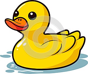 Yellow Rubber Duck Vector Illustration
