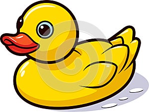 Yellow Rubber Duck Vector Illustration