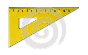 Yellow Ruler for mathematics and geometry in school
