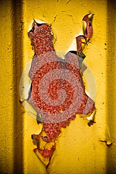 Yellow rusty surface texture