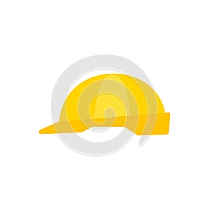 yellow safety helmets vector illustration isolated on white background. Construction helmet. Yellow safety hat. Plastic headwear