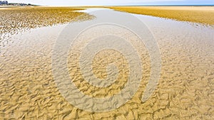 yellow sand beach of Le Touquet in low tide