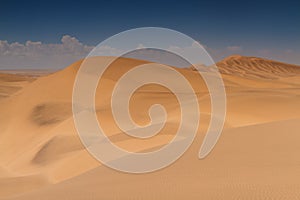 Yellow sand dunes at Swakopmund