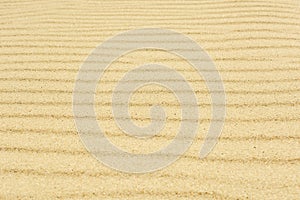 Yellow sand texture. horizontal natural stripes