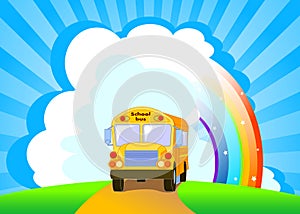 Yellow School Bus background