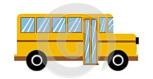 Yellow school bus vector