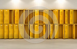 Yellow School Lockers photo