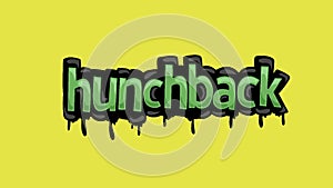 Yellow screen animation video written HUNCHBACK