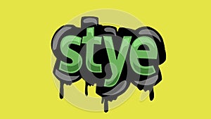 Yellow screen animation video written STYE