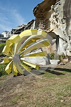 Yellow Sculpture by the Sea Bondi Beach