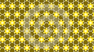 Yellow Seamless Stars Pattern Background