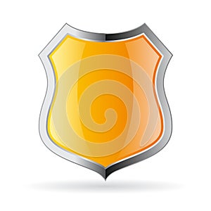 Yellow secure shield icon