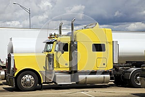 Yellow Semi Truck