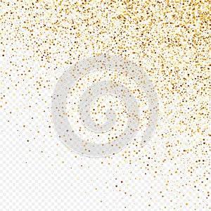 Yellow Sequin Bright Transparent Background.