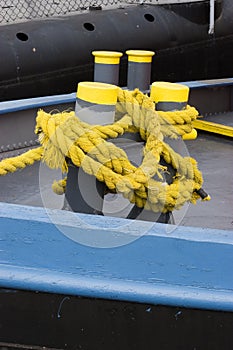 Yellow ship ropes