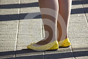 Yellow shoes