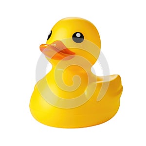 Yellow Shower rubber duck isolated on transparent background