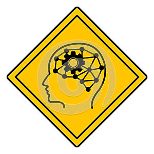 Yellow Sign Minds Under Construction.