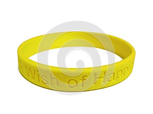 Yellow silicone wristband