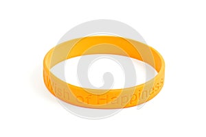 Yellow silicone wristband