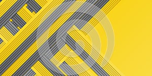 Yellow and silver background with dark grey color composition in abstract. Abstract backgrounds with overlapping rectangle smooth