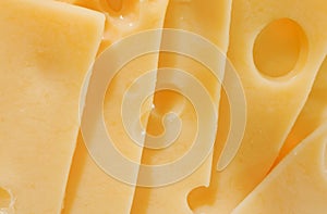 Yellow slices of cheese