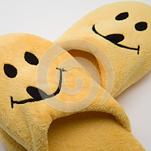 Yellow Smile Slippers