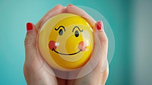 The yellow smiley ball.AI generated image