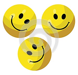 Yellow smiley balls, icon  icon  icon