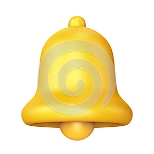 Yellow social media notification bell icon set isolated on white background