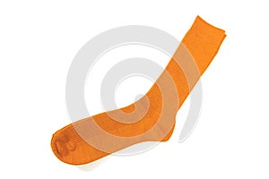 Yellow socks on isolated white background - Image