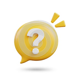 Yellow Speech Bubble with White Question Mark and Exclamation Points query inquiry