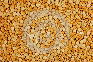 Yellow split peas background