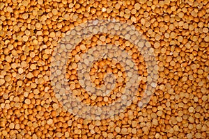 Yellow split peas background