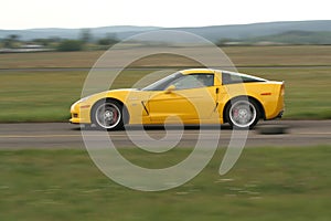 Yellow sport car