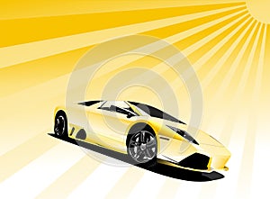 Yellow sport car