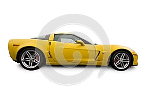 Yellow sports car