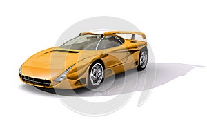 Yellow Sports Concept Car