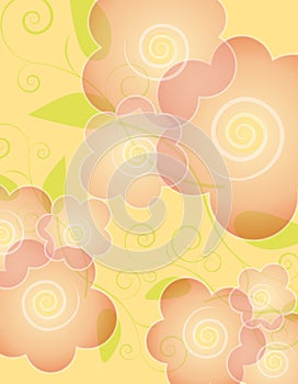 Yellow Spring Opaque Flower Background photo