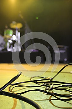 Yellow Stage with Cable