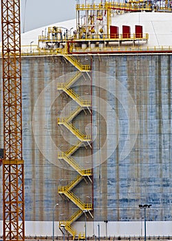 Yellow Stairs on Old Tank