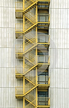 Yellow stairways photo