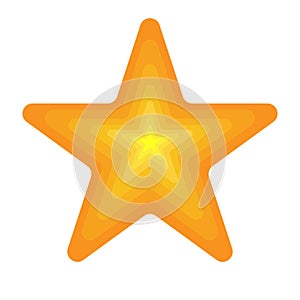 Yellow star icon, EPS editable vector illustration