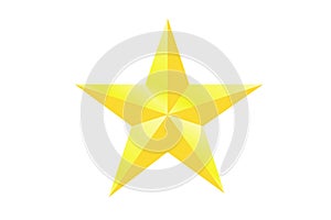 Yellow star icon on white background. Illustration design