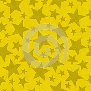 Yellow star-shape seamless pattern background