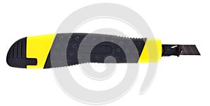 yellow stationery Paperknife on white background