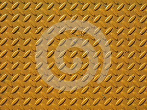 Yellow steel diamond plate background