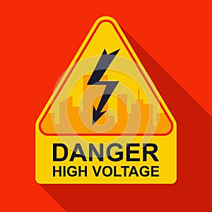 Yellow sticker caution high voltage.